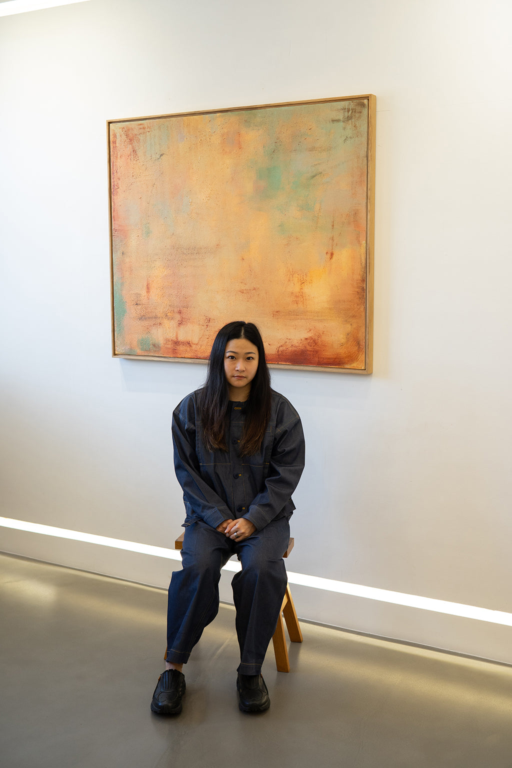 Original Artwork: Sahara with artist Ketkarn Damrongwattanapokin, oil on canvas, evoking an emotional landscape of distance and vast openness