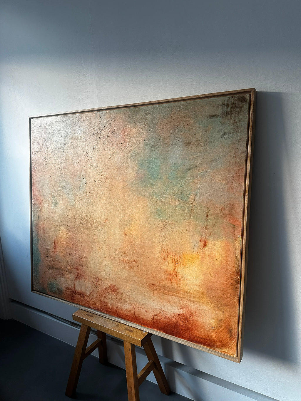 Original Artwork: Sahara by Ketkarn Damrongwattanapokin, oil on canvas, evoking an emotional landscape of distance and vast openness