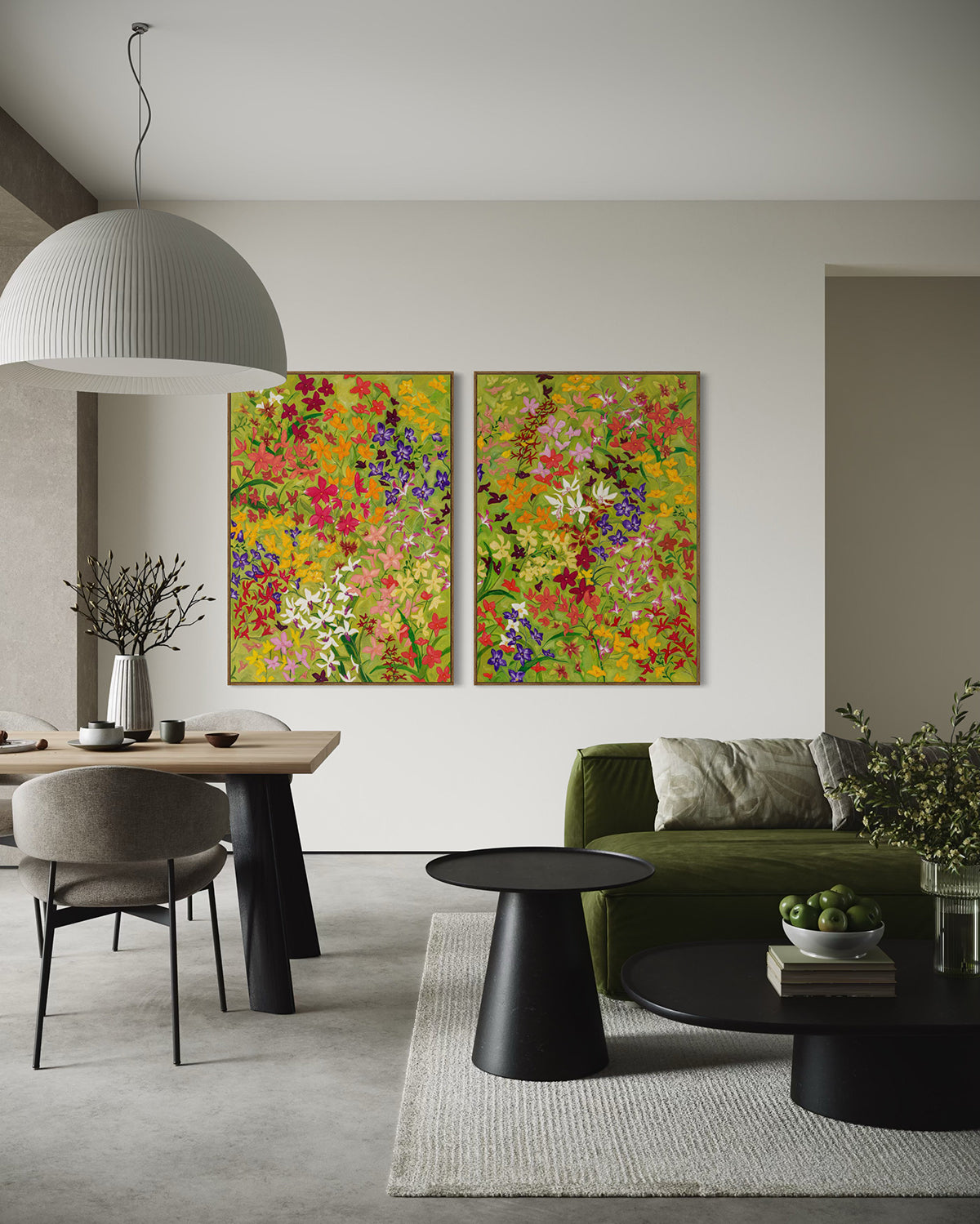 Orchids in the Wind I by Tia Avila, capturing the breathless movement of nature in a garden of orchids