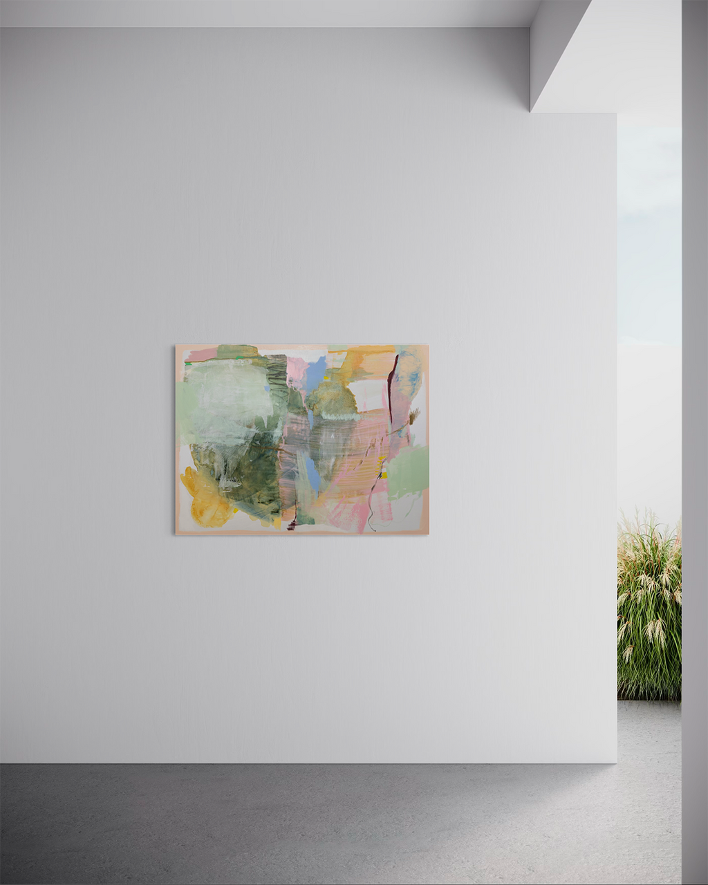 The Strata of Us 2 original artwork, acrylic, oil, graphite, wax pastel, and watercolour on canvas, by Chen Sands exploring joy and sweetness, and the hope and promise that remain, even in the midst of life’s bittersweet turns