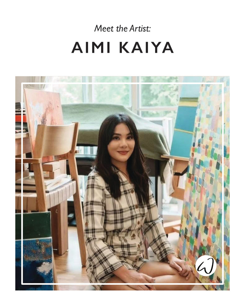 Meet the artist: Aimi Kaiya is an award-winning contemporary abstract artist known for lyrical minimalism and textured mixed-media works