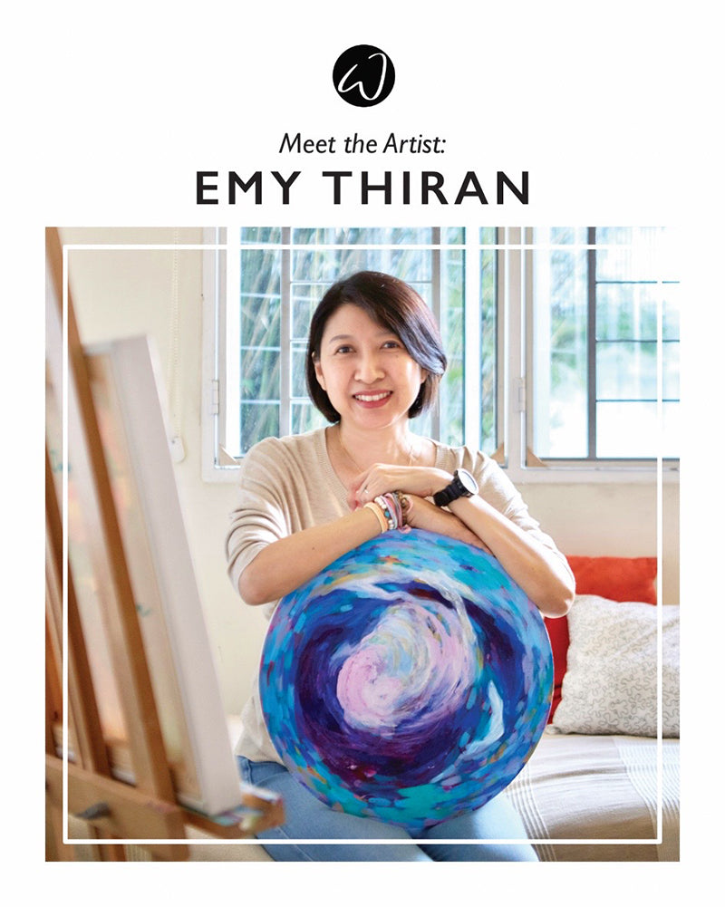 Meet the artist: Emy Thiran is a Malaysian artist whose work explores gratitude, mindfulness, and memory.
